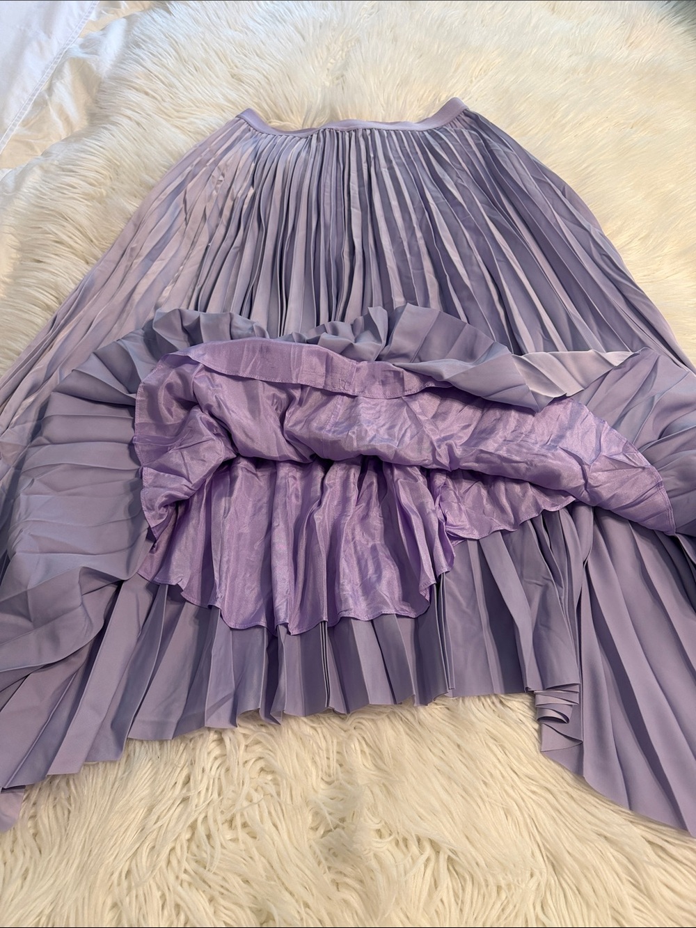 Lilysilk Pleated Lavender Midi Skirt - Women size M brand new length 30” W 26” - Picture 9 of 9
